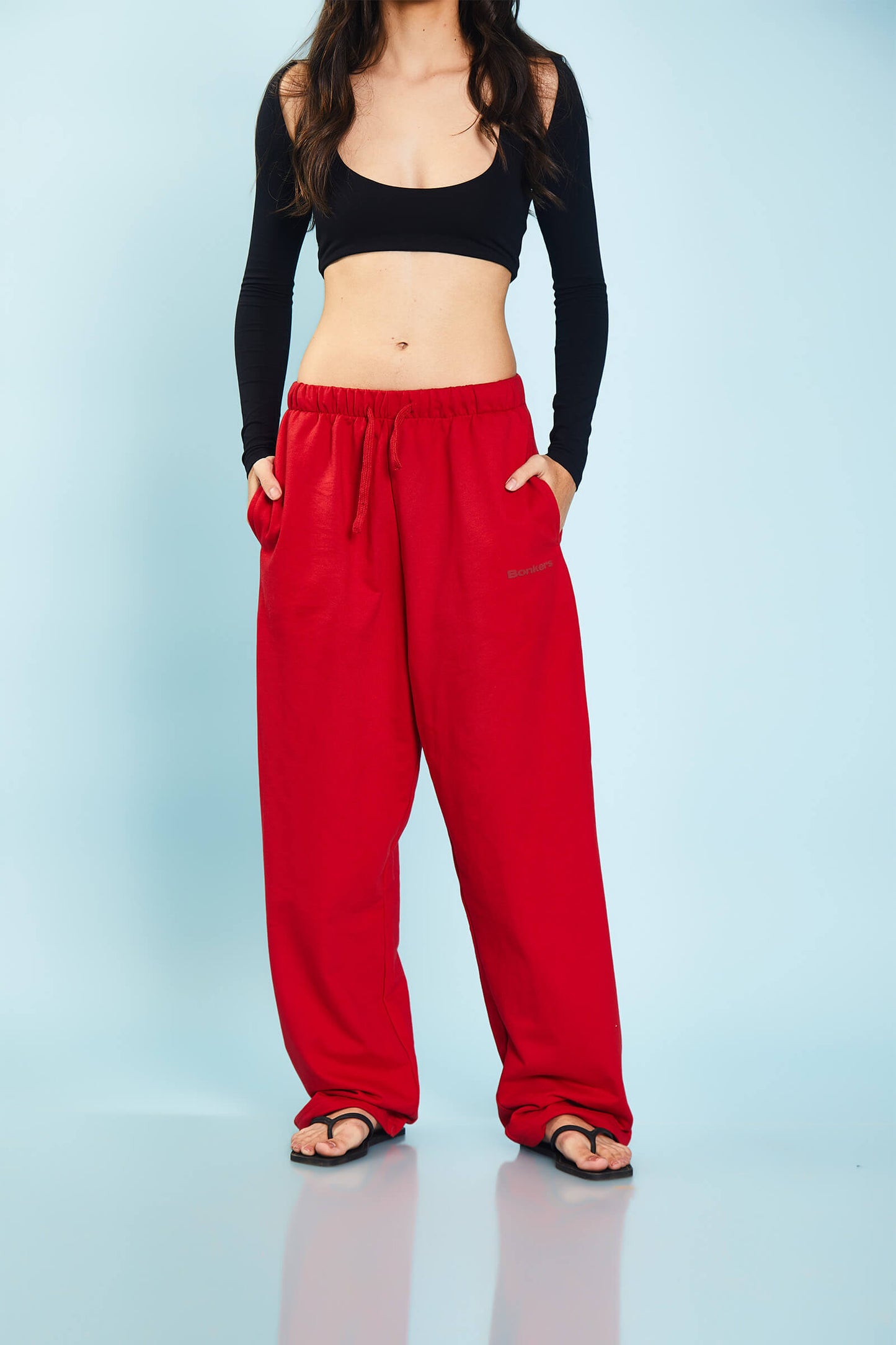 Red Loose Fit Joggers
