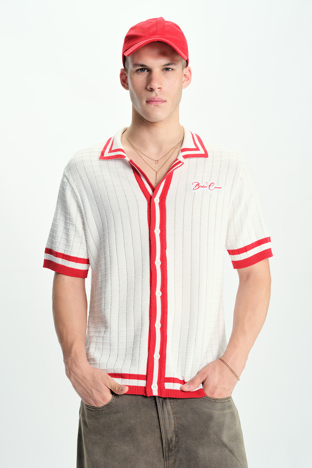 Red Grid Theory Shirt