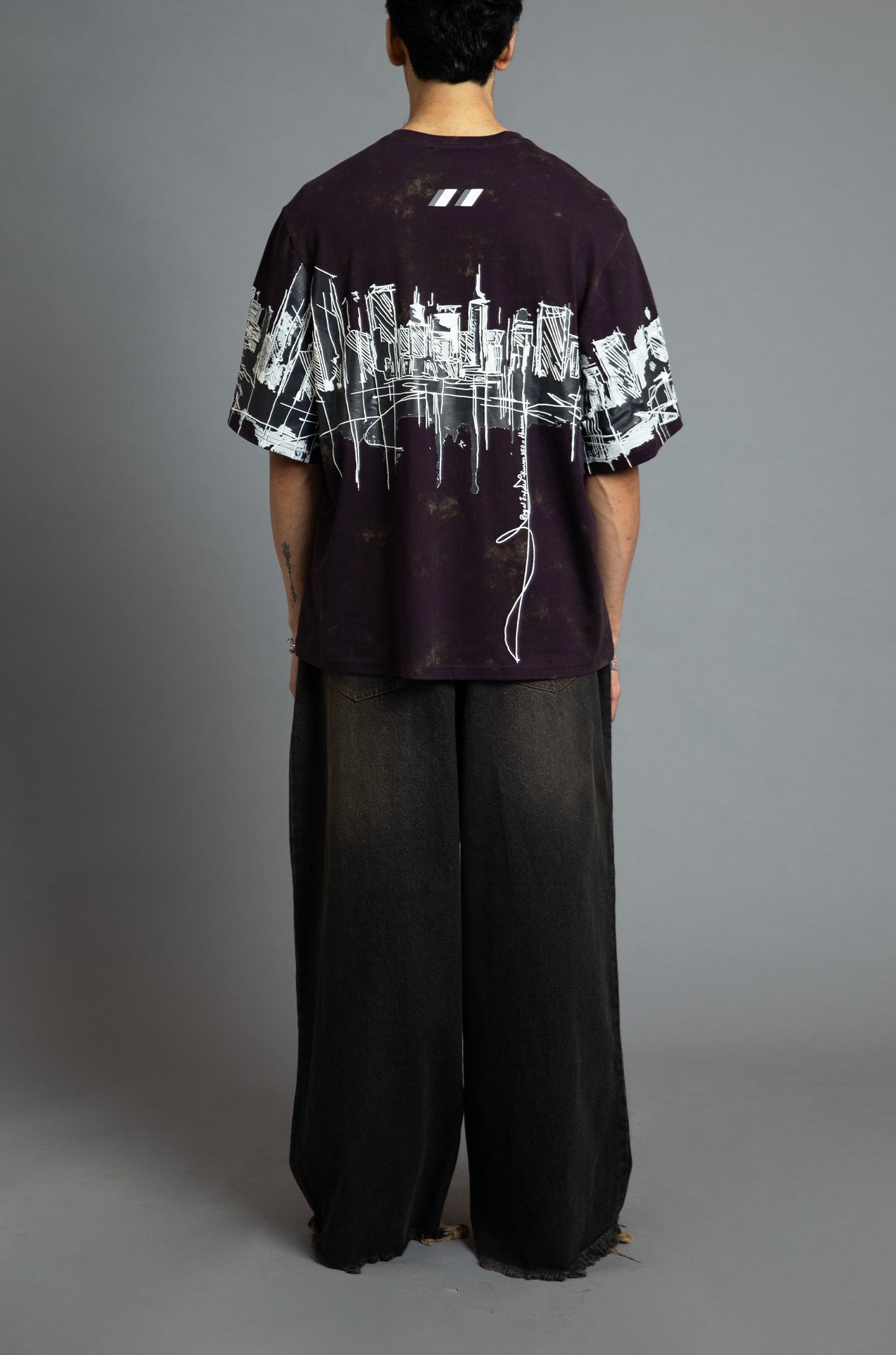 Royal Enfield Hunter 350 x HUEMN T-shirt (Dark Purple)