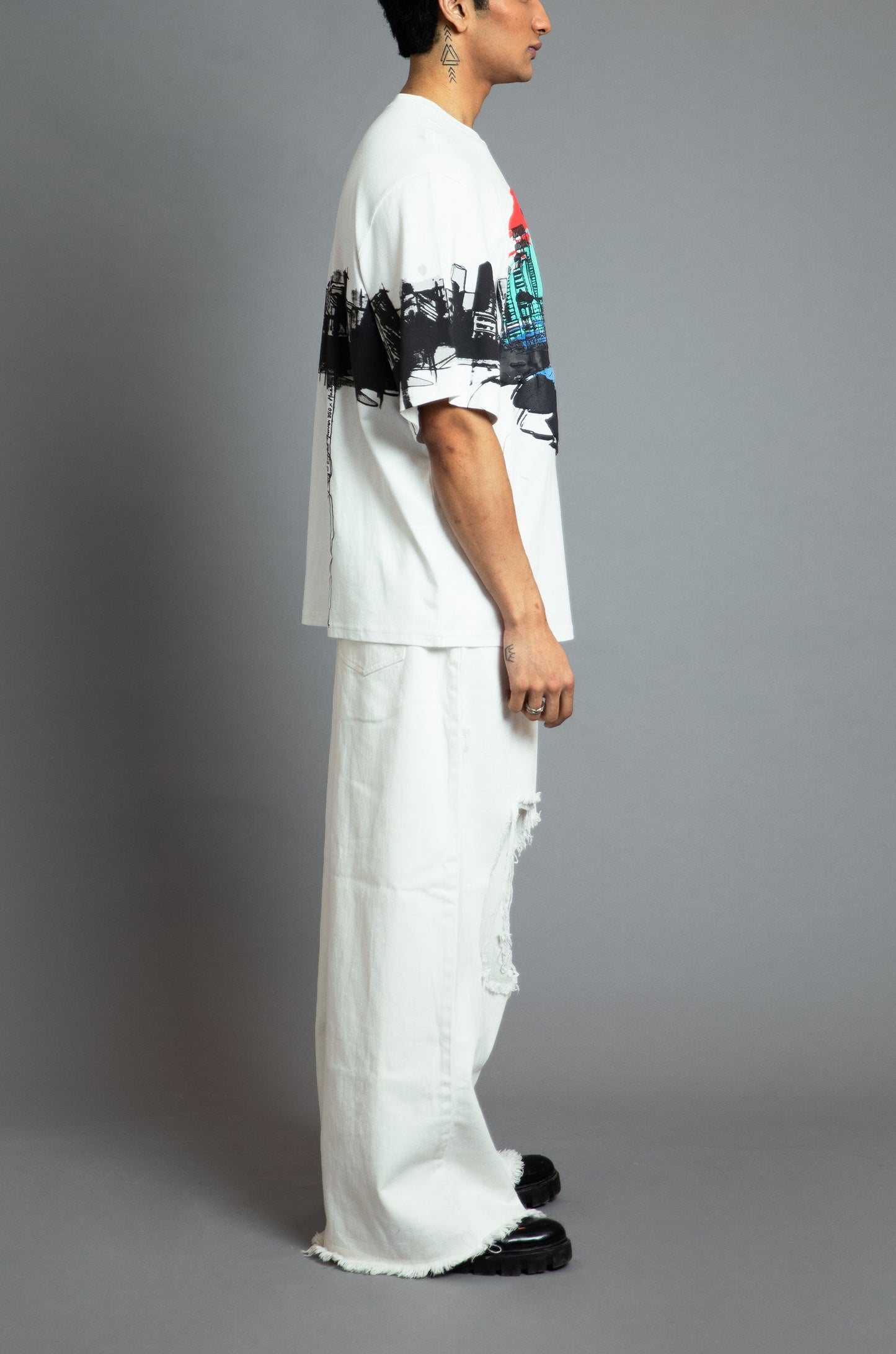 Royal Enfield Hunter 350 x HUEMN T-shirt (White)