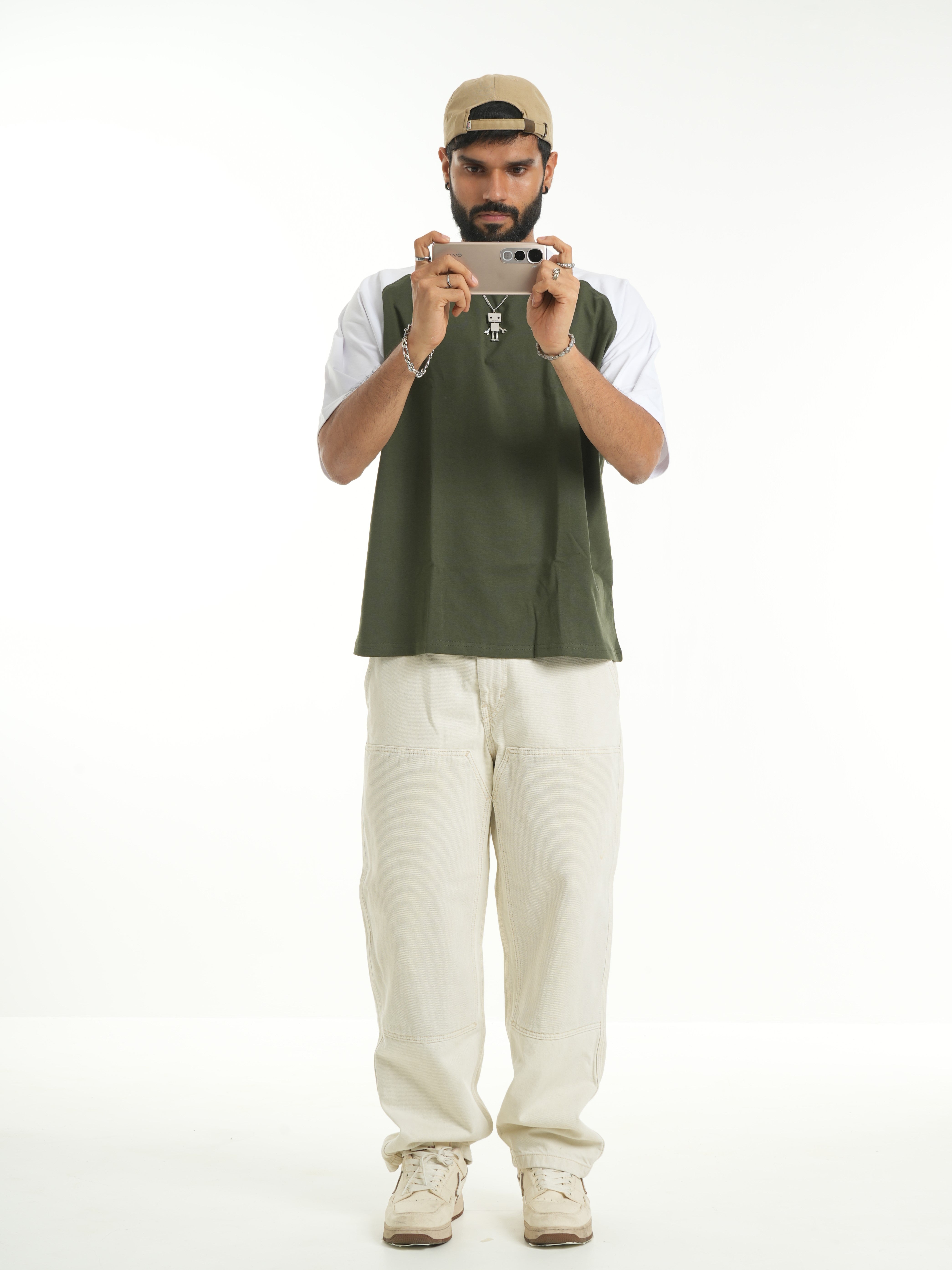 Half Sleeve Raglan Tee - Olive