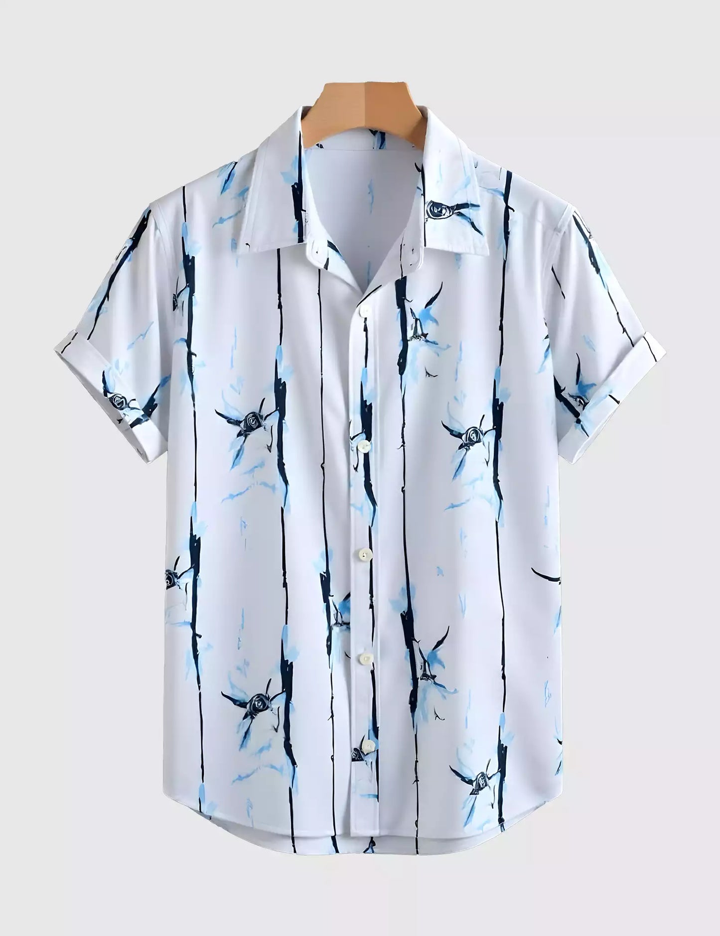 Blue Design Men's Shirt Half Sleeves Exclusive Summer Edition - Prime Fitz