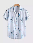 Blue Design Men's Shirt Half Sleeves Exclusive Summer Edition - Prime Fitz