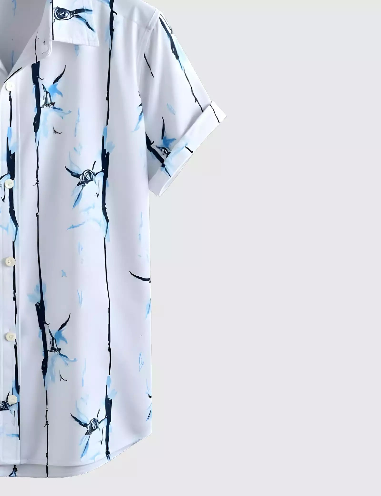 Blue Design Men's Shirt Half Sleeves Exclusive Summer Edition - Prime Fitz