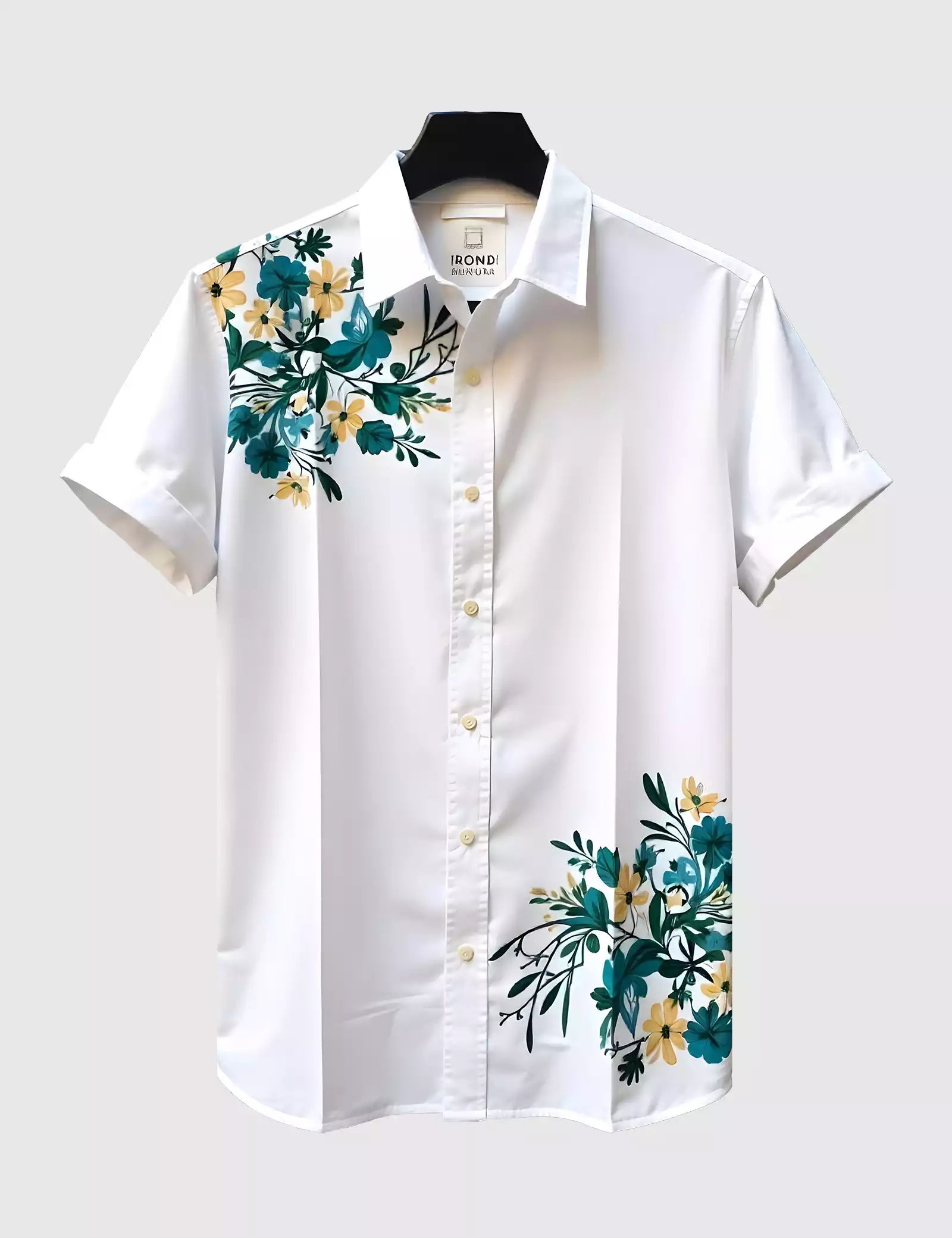 Flower on Corner Men's Shirt Half Sleeves Exclusive Summer Edition - Prime Fitz