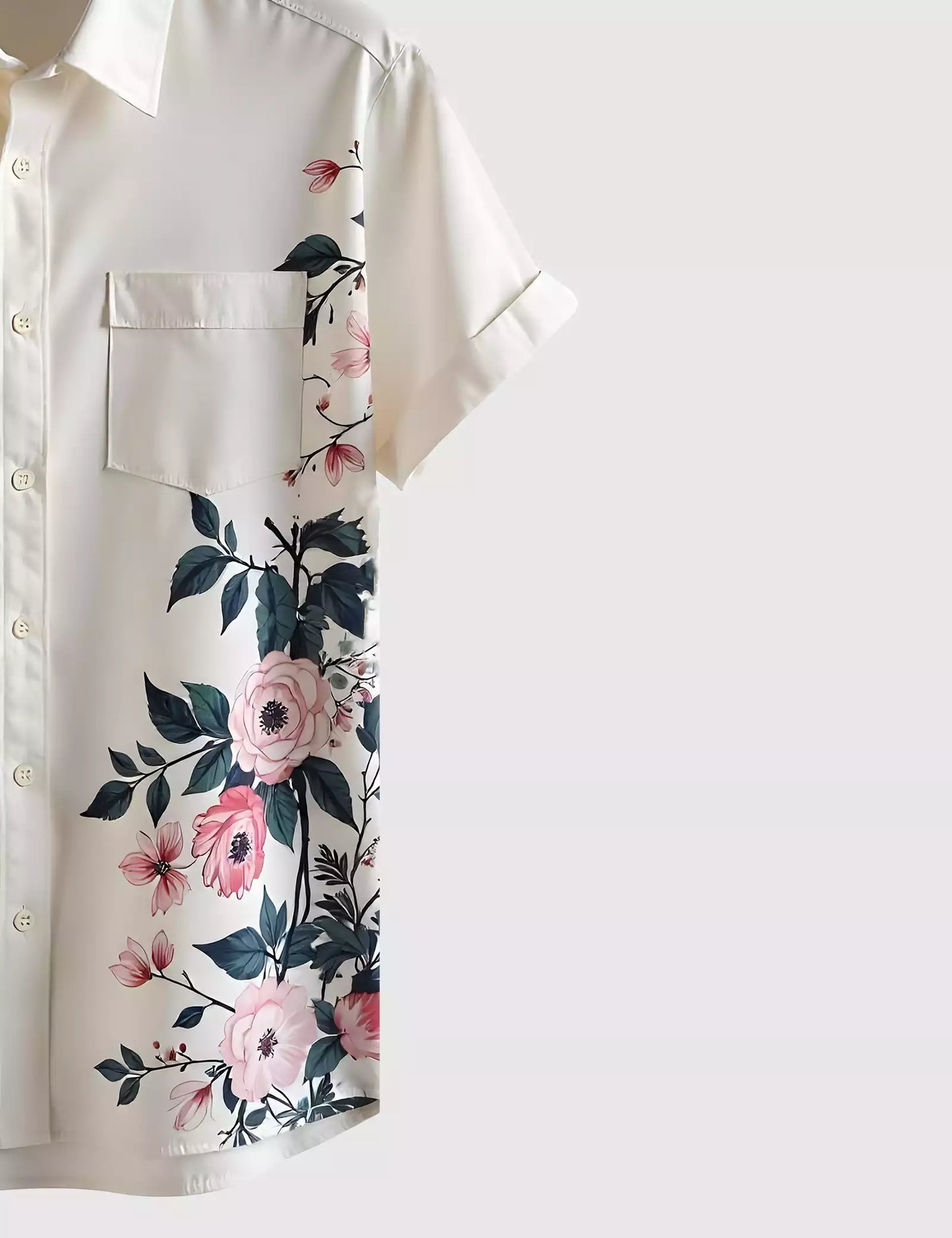 Rose on Corner Men's Shirt Half Sleeves Exclusive Summer Edition - Prime Fitz