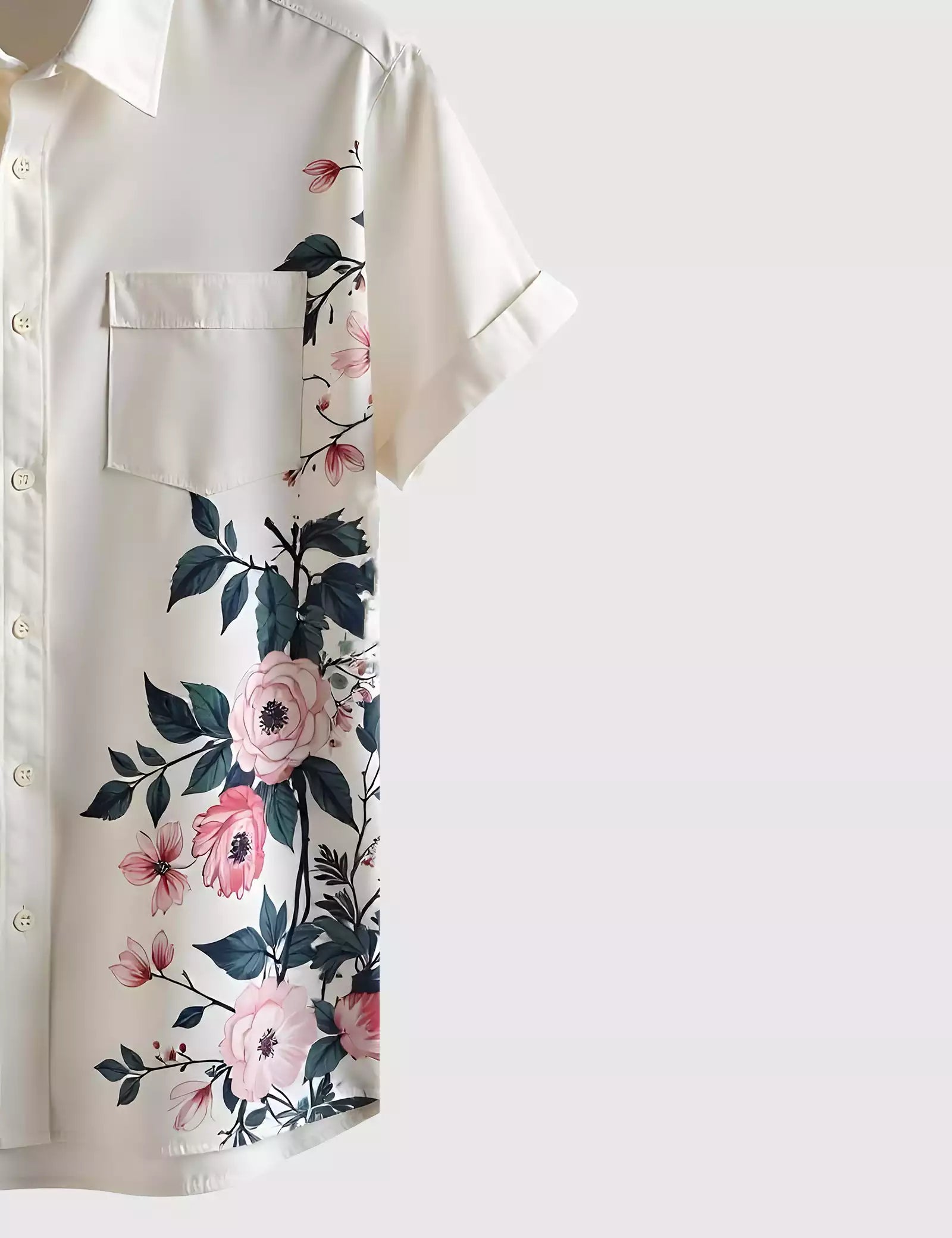 Rose on Corner Men's Shirt Half Sleeves Exclusive Summer Edition - Prime Fitz