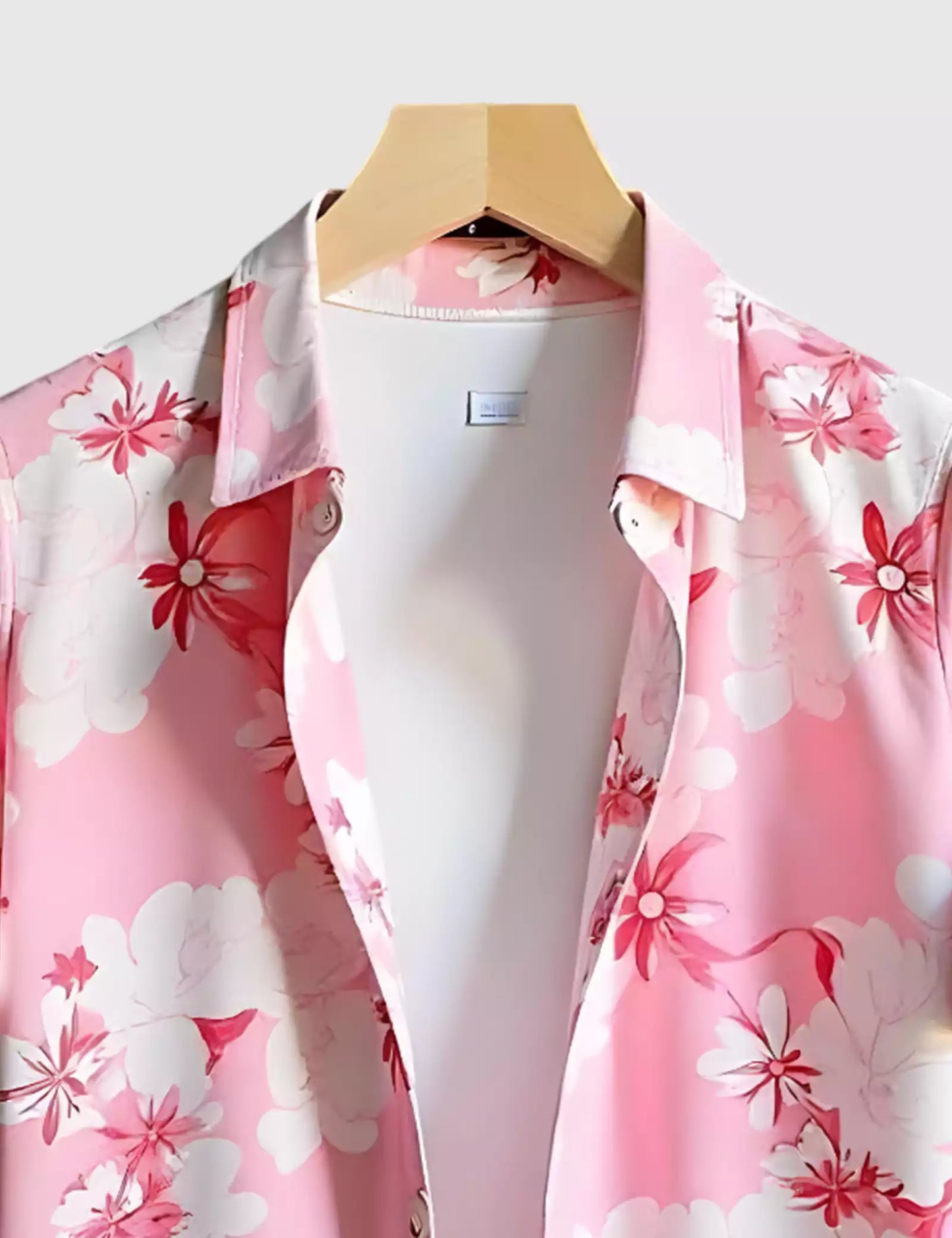Pink Floral Men's Shirt Half Sleeves Exclusive Summer Edition - Prime Fitz