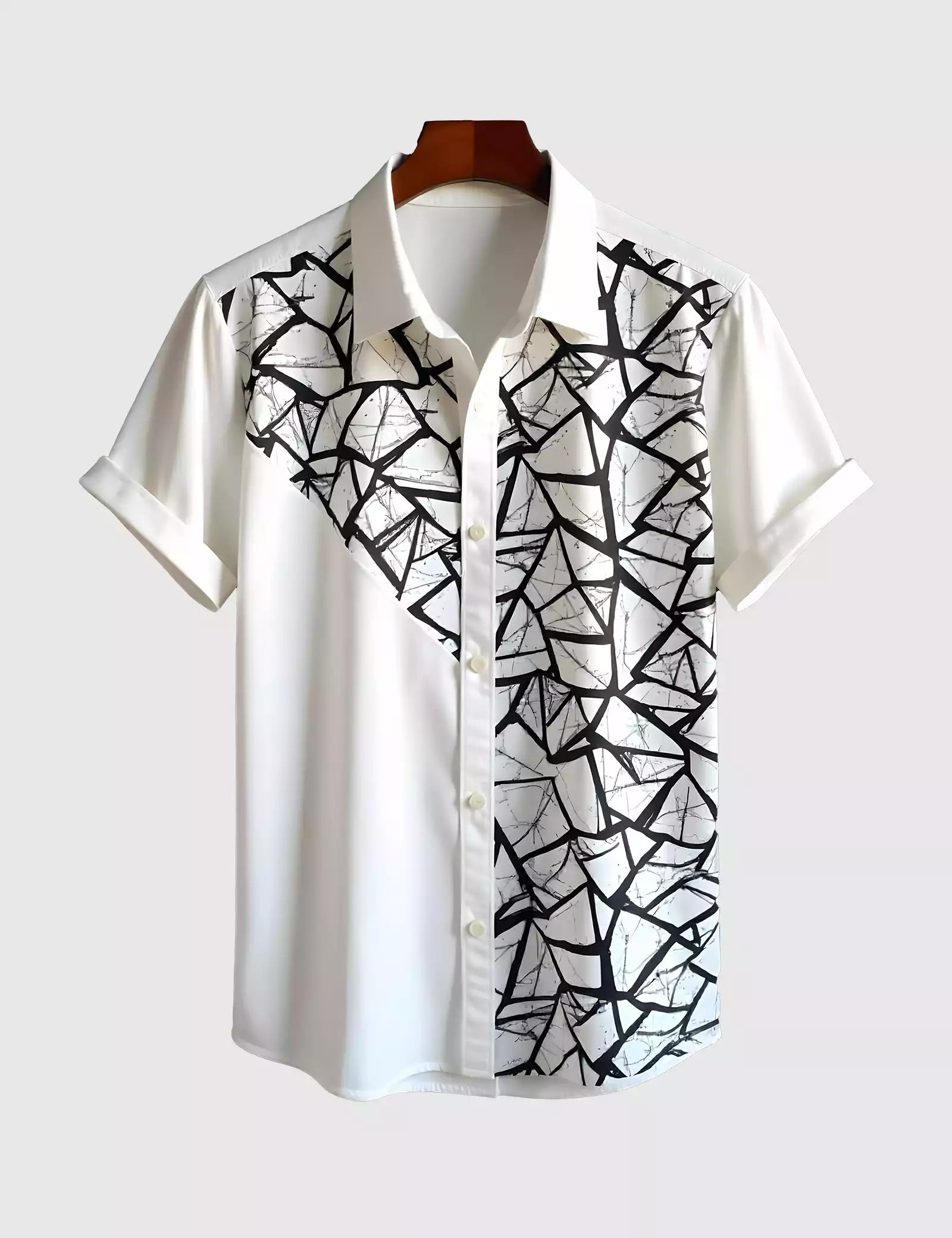 Tiles Pattern Men's Shirt Half Sleeves Exclusive Summer Edition - Prime Fitz