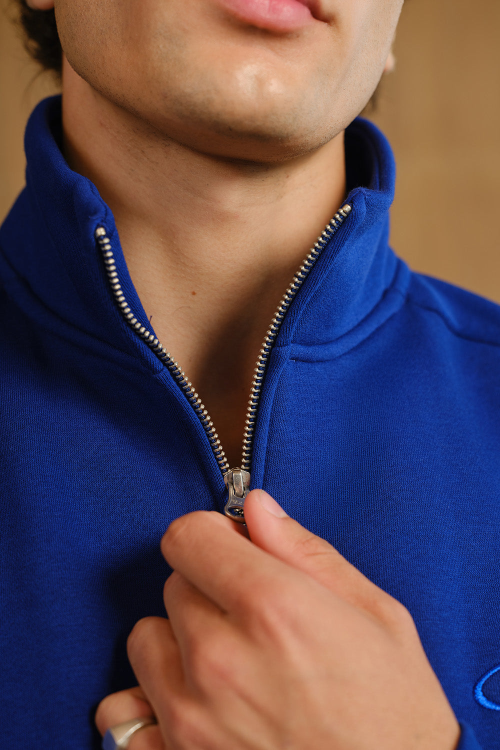 Sapphire Static High Neck Zipper Jacket