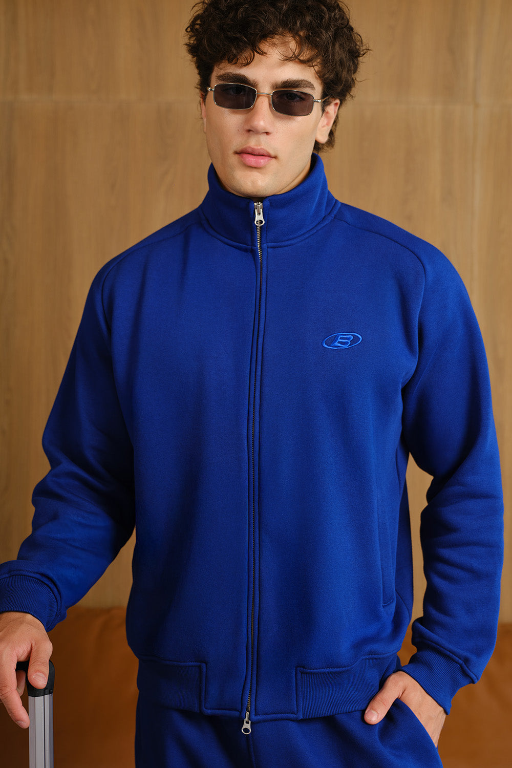 Sapphire Static High Neck Zipper Jacket