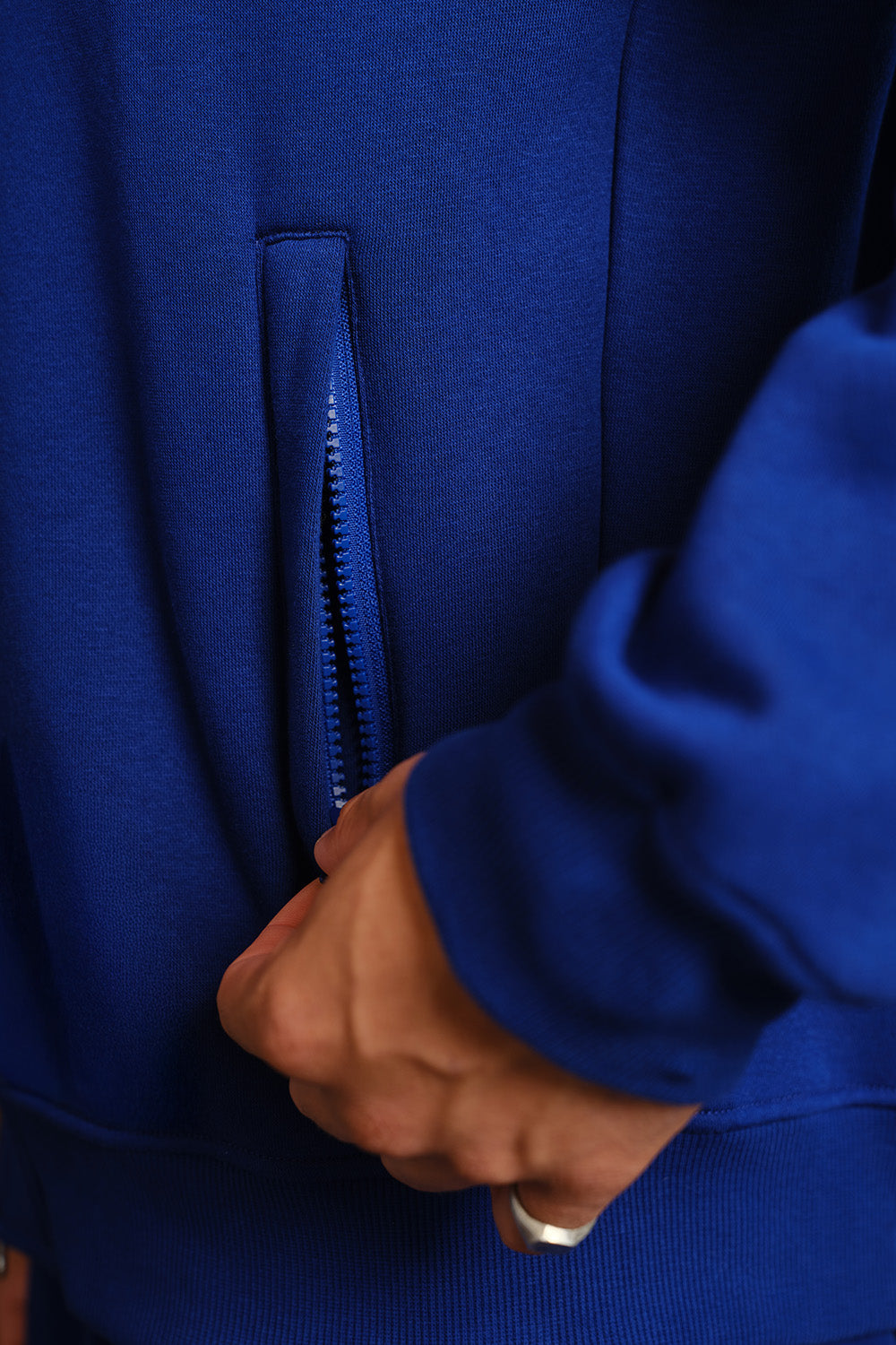 Sapphire Static High Neck Zipper Jacket