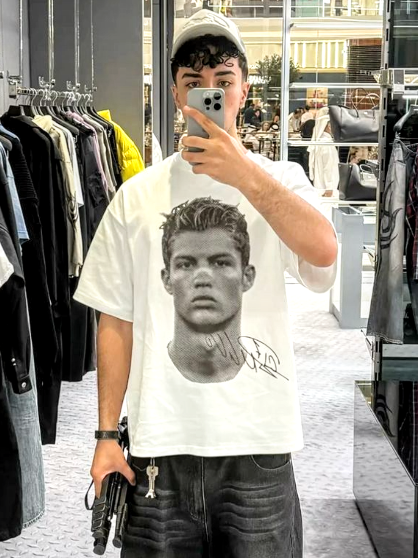 "CR7 Big Face" Oversized Boxy Tee - Prime Fitz
