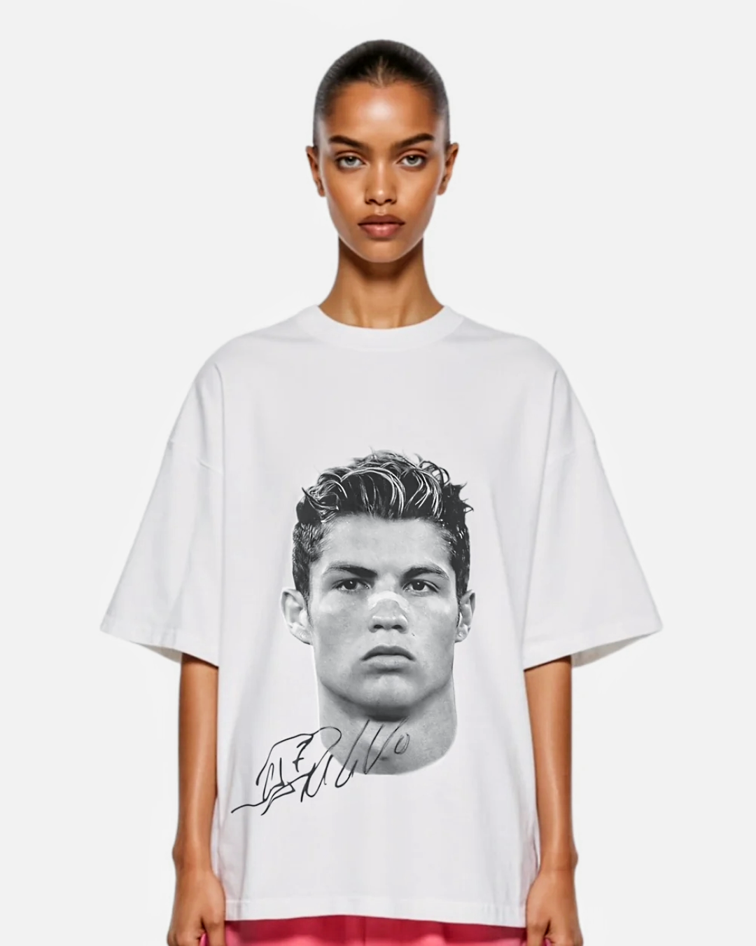 "CR7 Big Face" Oversized Boxy Tee - Prime Fitz
