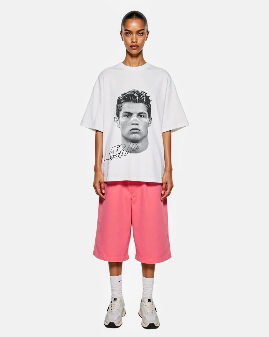 "CR7 Big Face" Oversized Boxy Tee - Prime Fitz