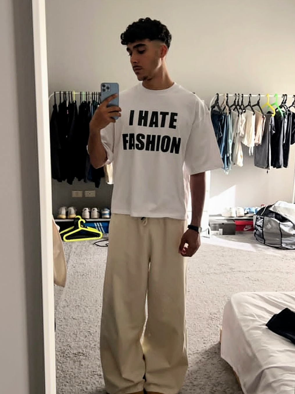 "I HATE FASHION" Oversized Tee - Prime Fitz