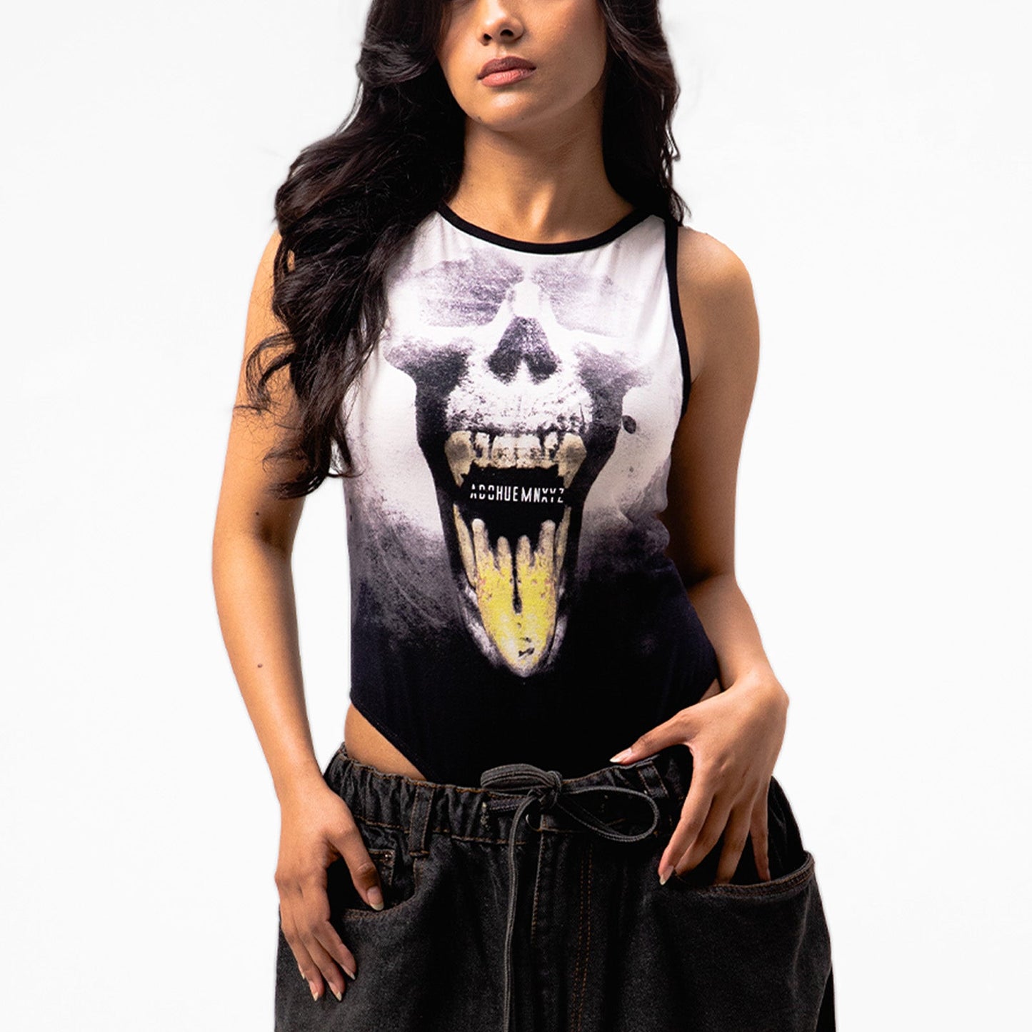 HUEMN Skull Bodysuit