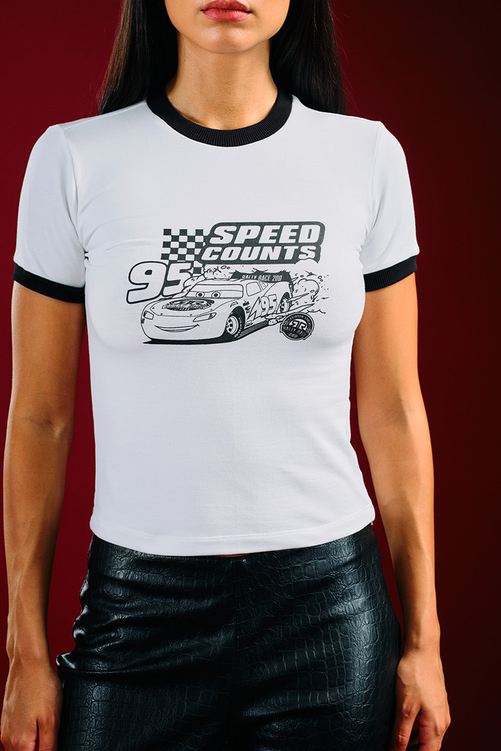 Speed Count Black Baby Tee