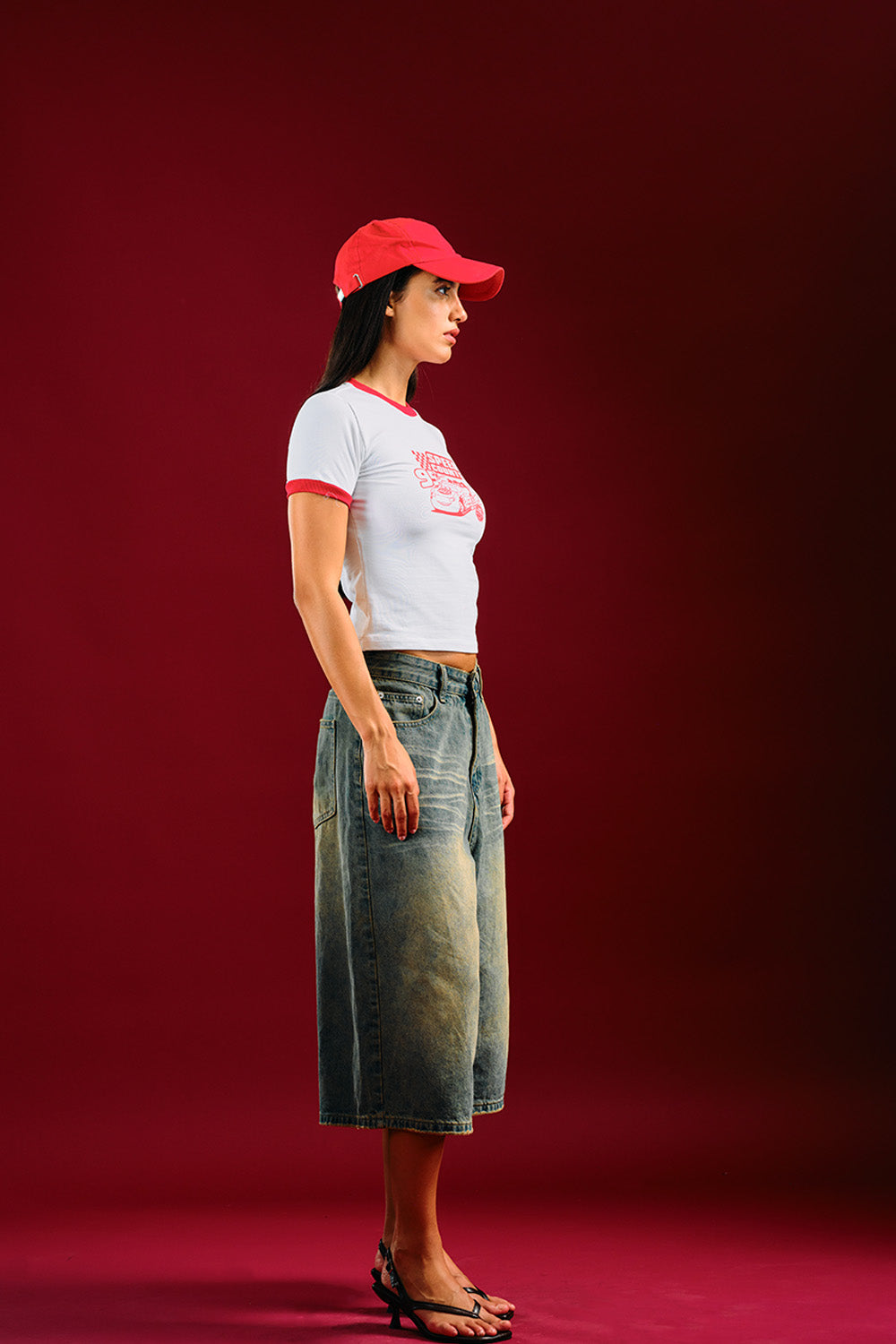 Speed Count Red Baby Tee