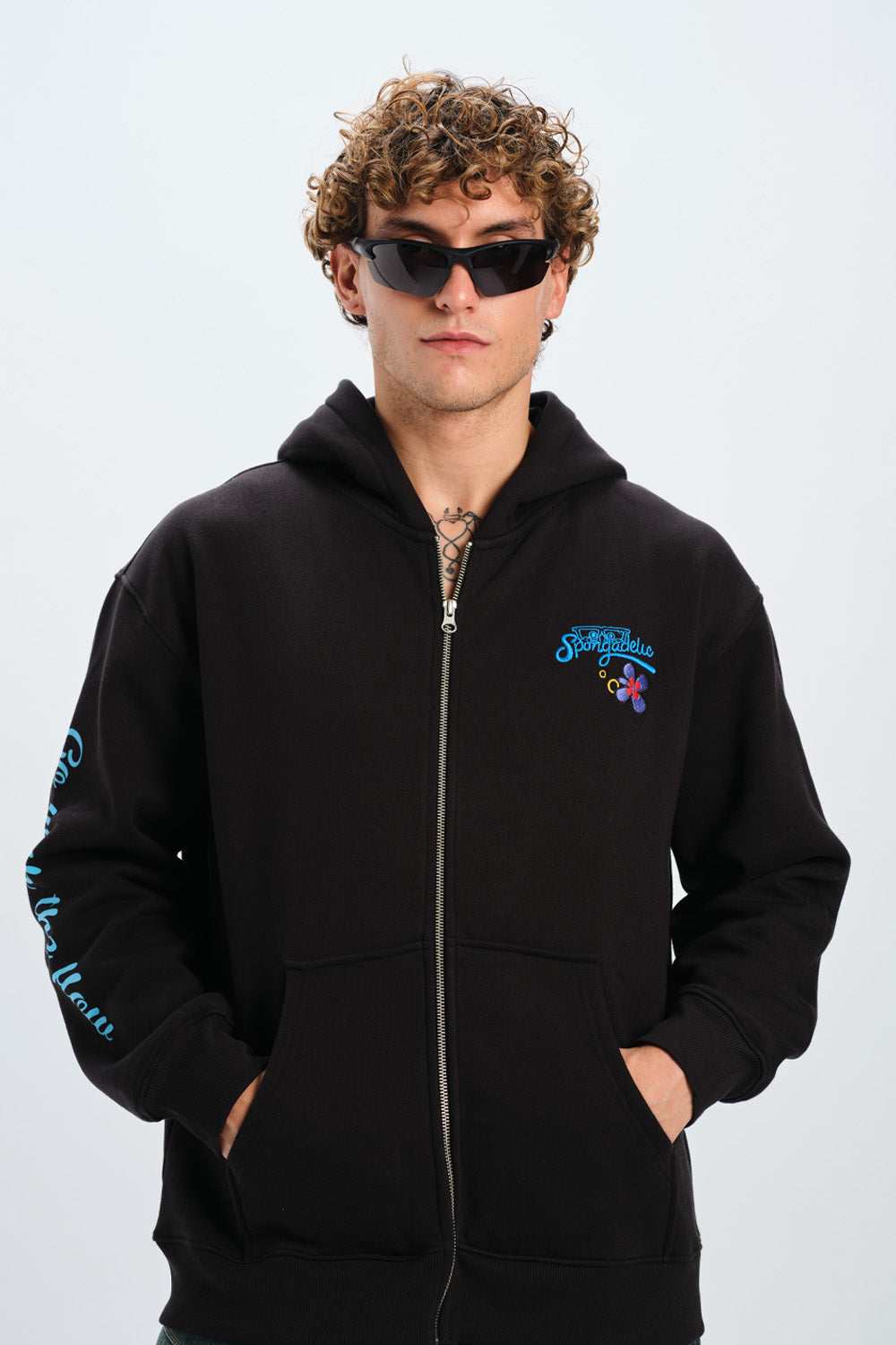 SpongeBob Embroidered Zipper Jacket