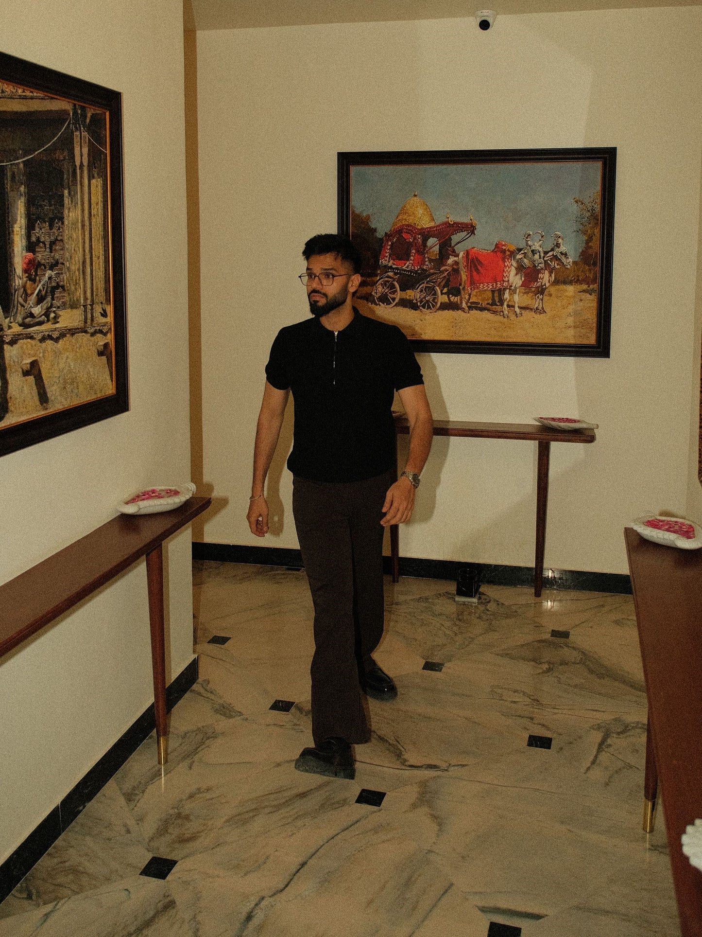 Old Money Wave Knit Polo - Black Money