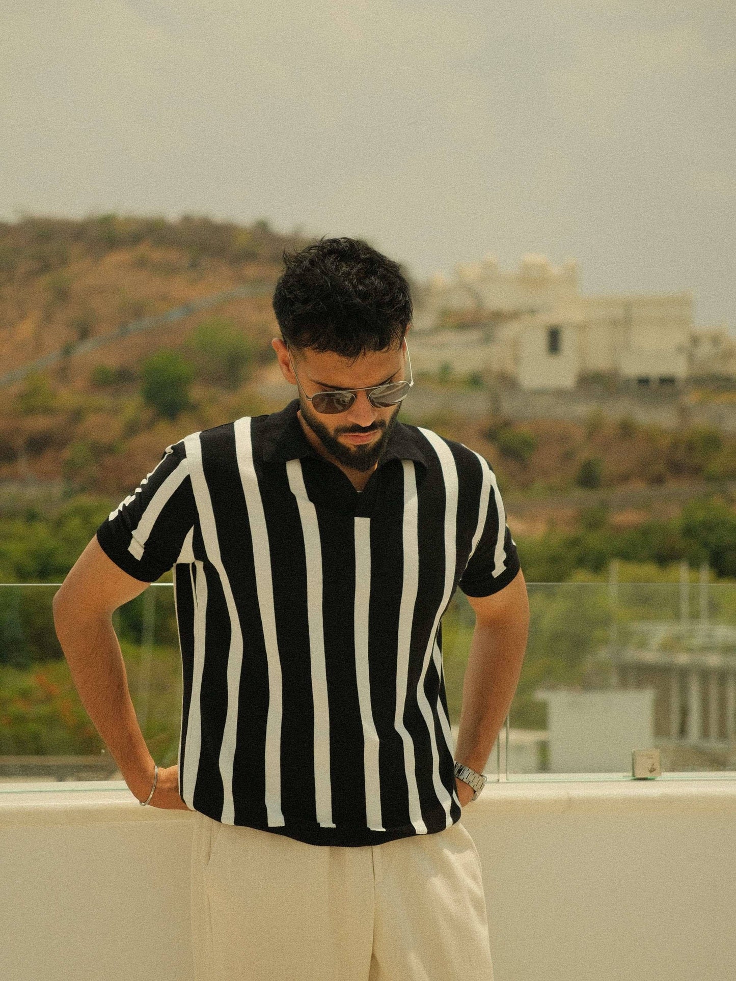 Old Money Stripe Polo - Contrast