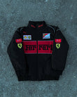 Black Ferrari Embroidery Jacket – Premium Unisex Racing Style - Prime Fitz
