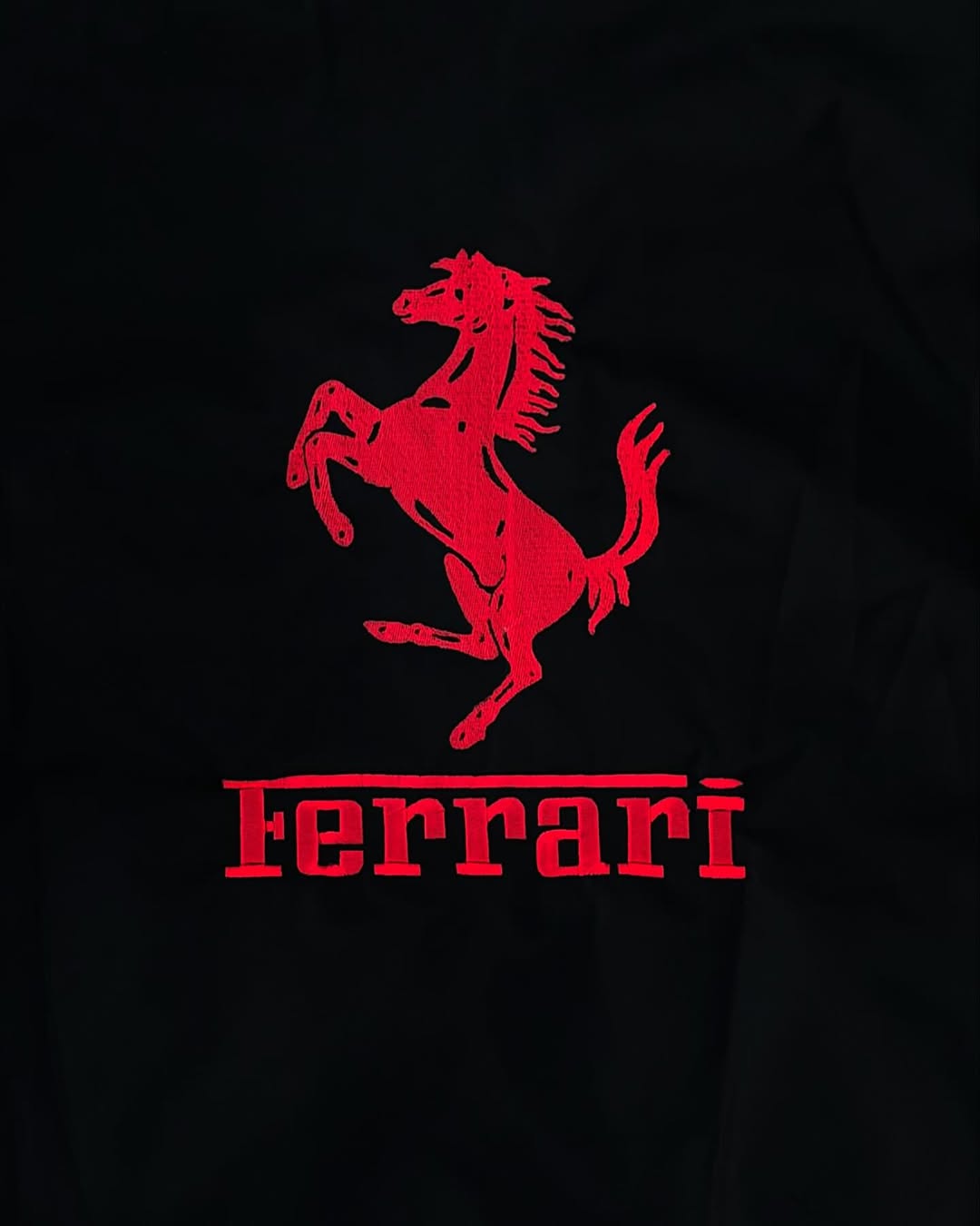 Black Ferrari Embroidery Jacket – Premium Unisex Racing Style - Prime Fitz