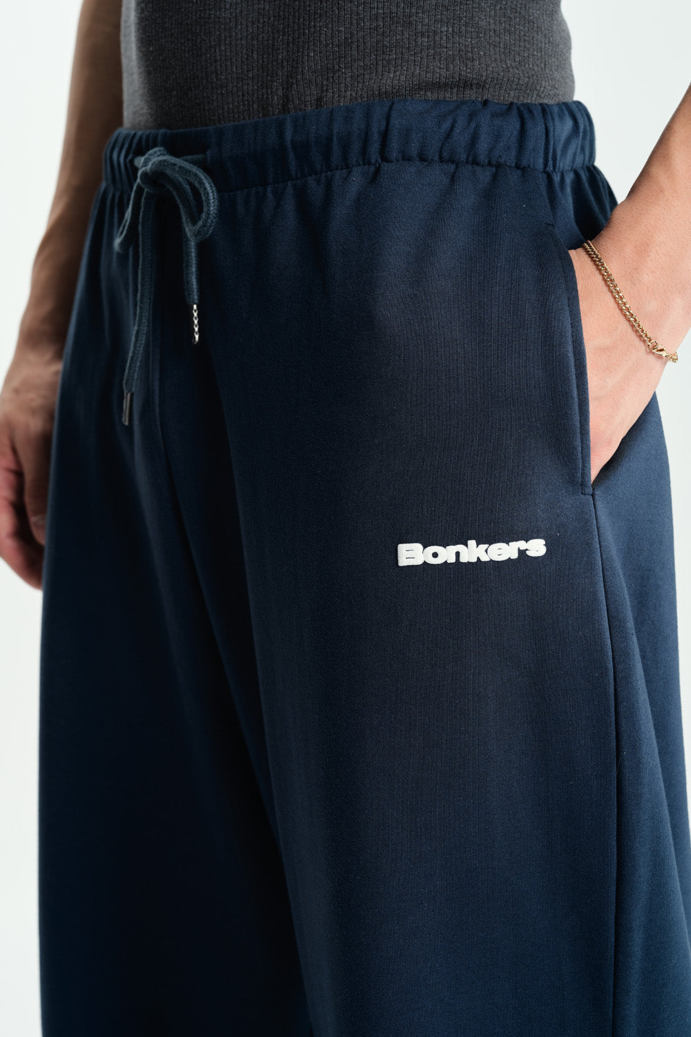 Blue Static Loose Fit Joggers