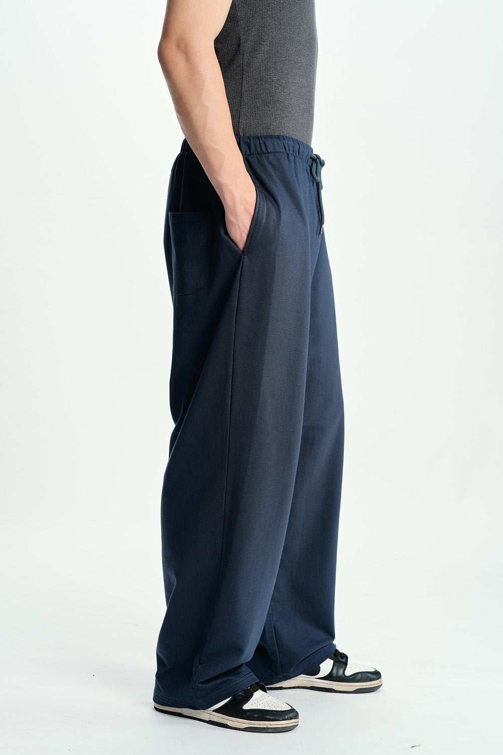 Blue Static Loose Fit Joggers