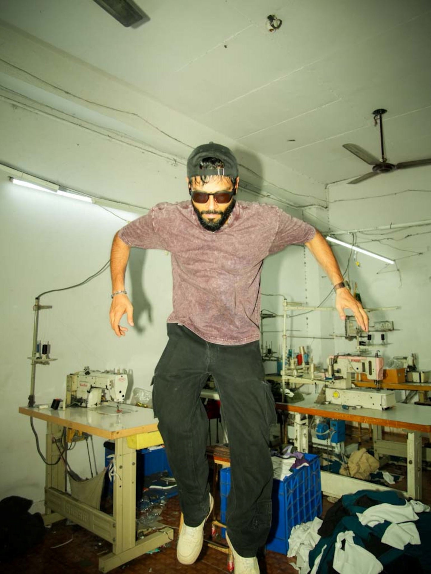 Relaxed Fit Tshirt - Washed Wine