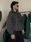 Acid wash black Hoodie