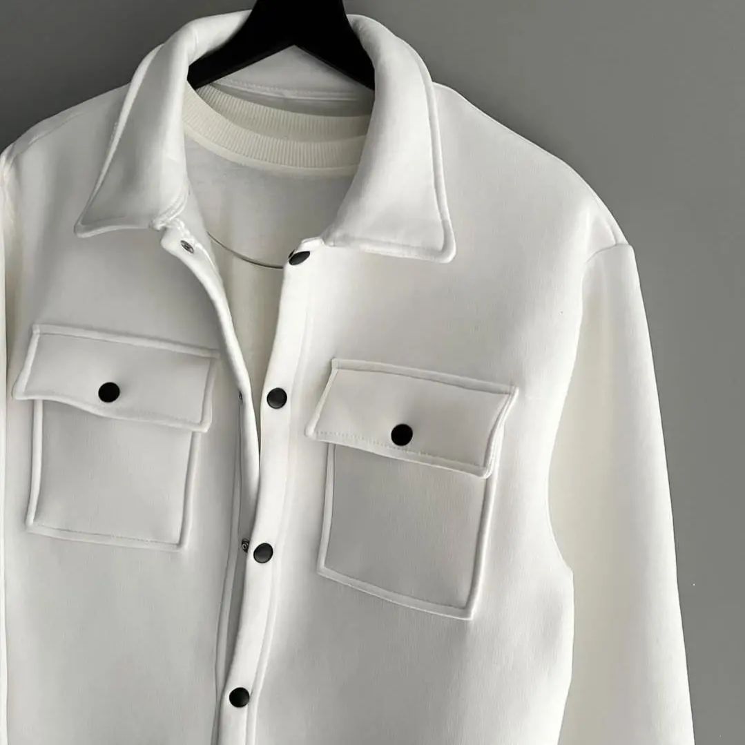 Men's White Turkey Shacket - Style Meets Warmth - Prime Fitz