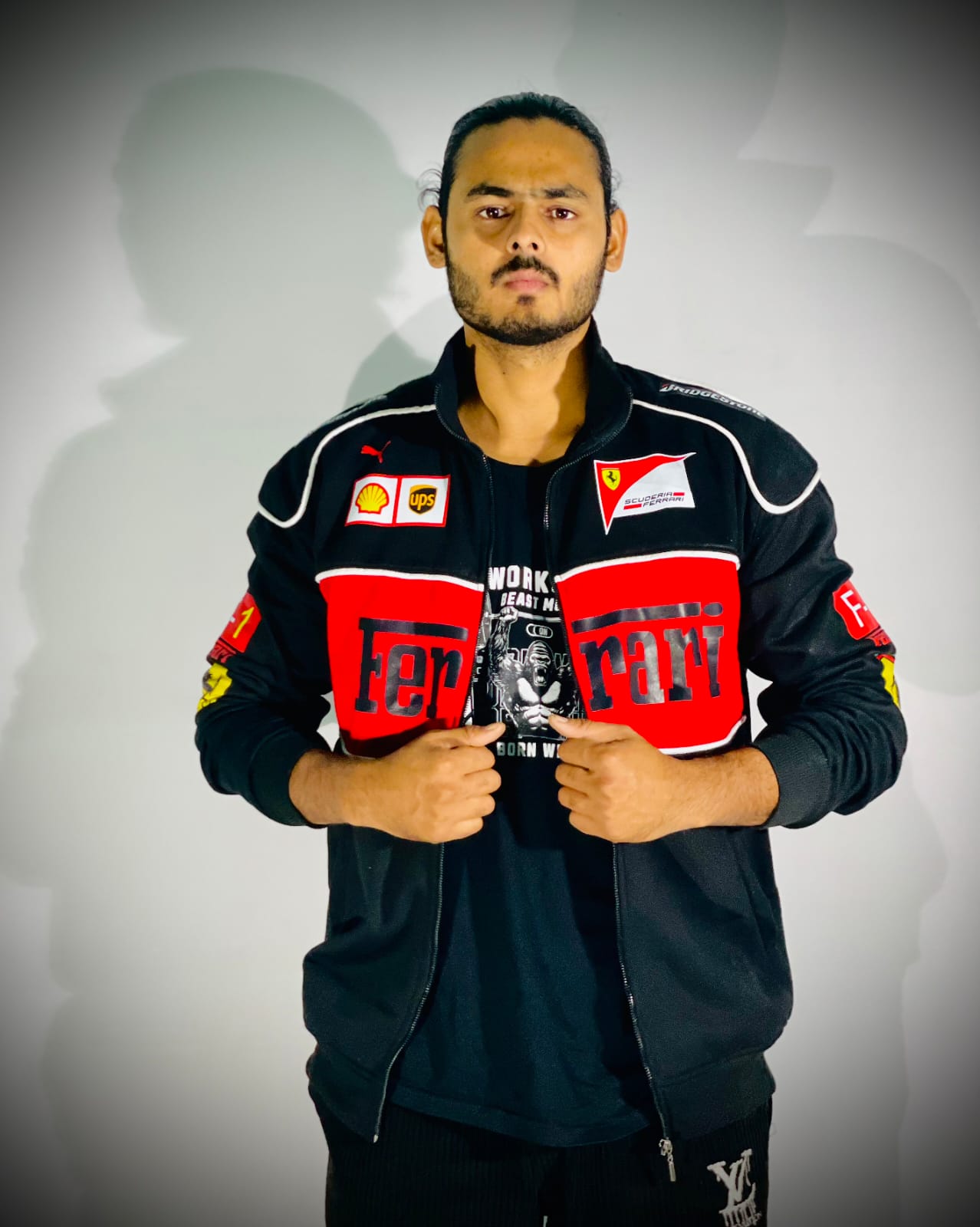 Racing Icon Black Ferrari F1 Vintage Jacket | For True Racers and Motorsport Enthusiasts - Prime Fitz