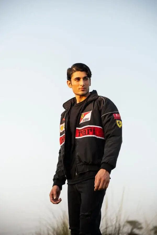 Black Ferrari F1 Streetwear Jacket – Sleek Racing Style for Every Day - Prime Fitz