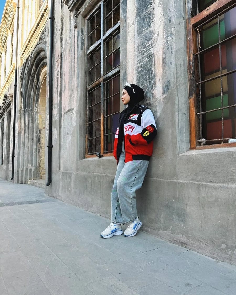 Red & White Ferrari Racing Jacket – Bold F1 Style, Track-Inspired Look - Prime Fitz