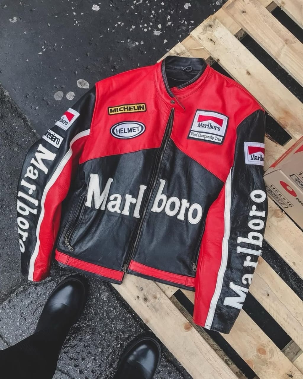 Marlboro F1 Leather Racing Jacket – Iconic Motorsport Heritage - Prime Fitz