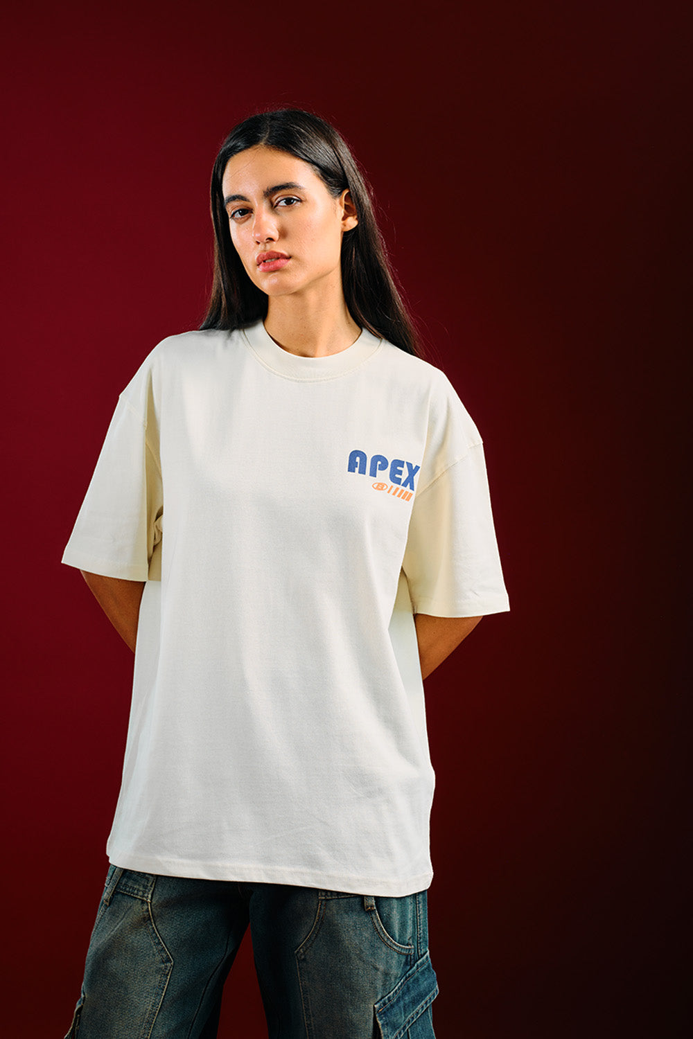 White Apex Beyond Oversized T-shirt