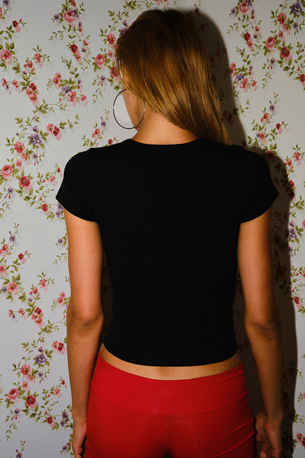 Wild Cat Beaded Embroidery Baby Tee