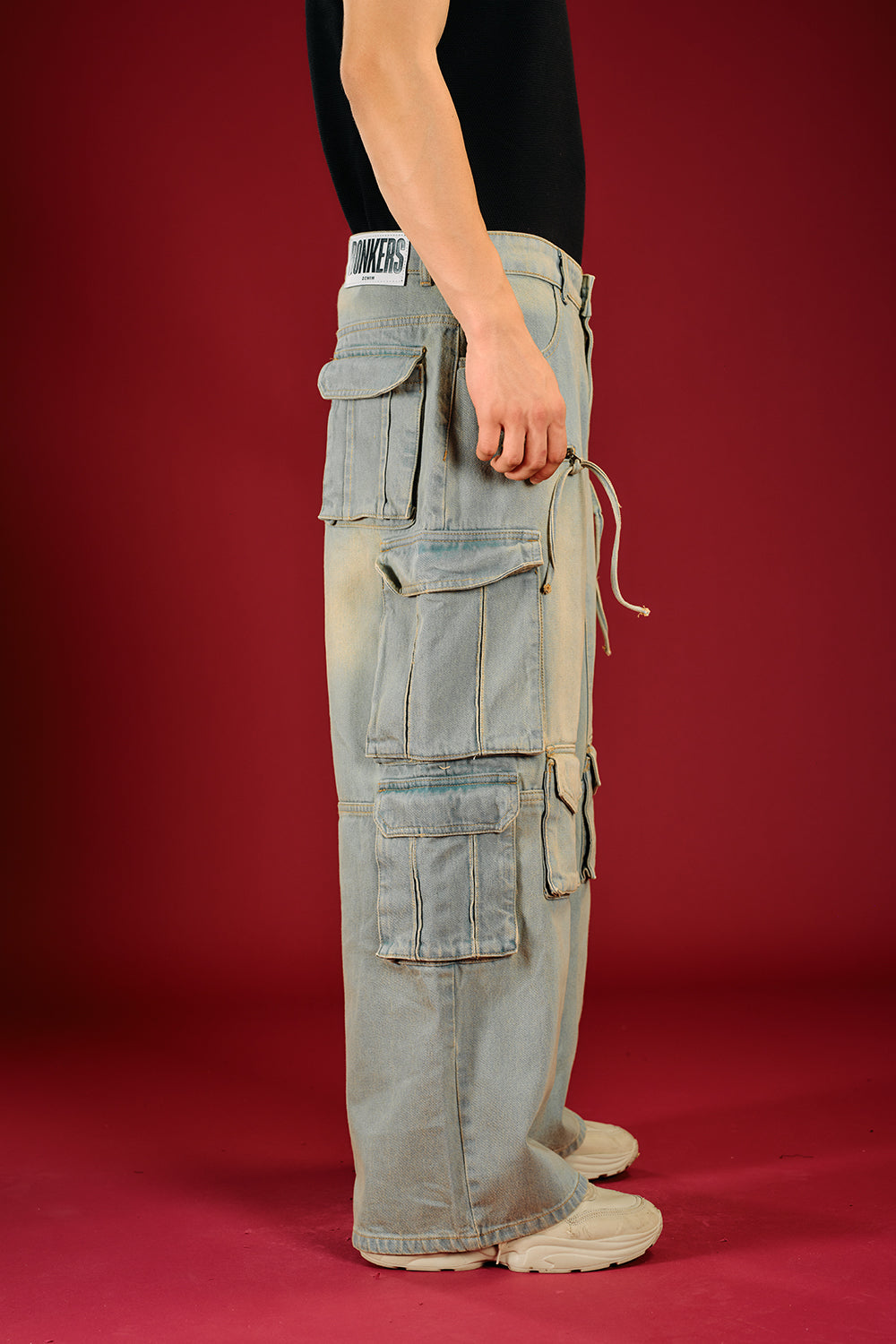 Yellowish Blue Denim Cargo