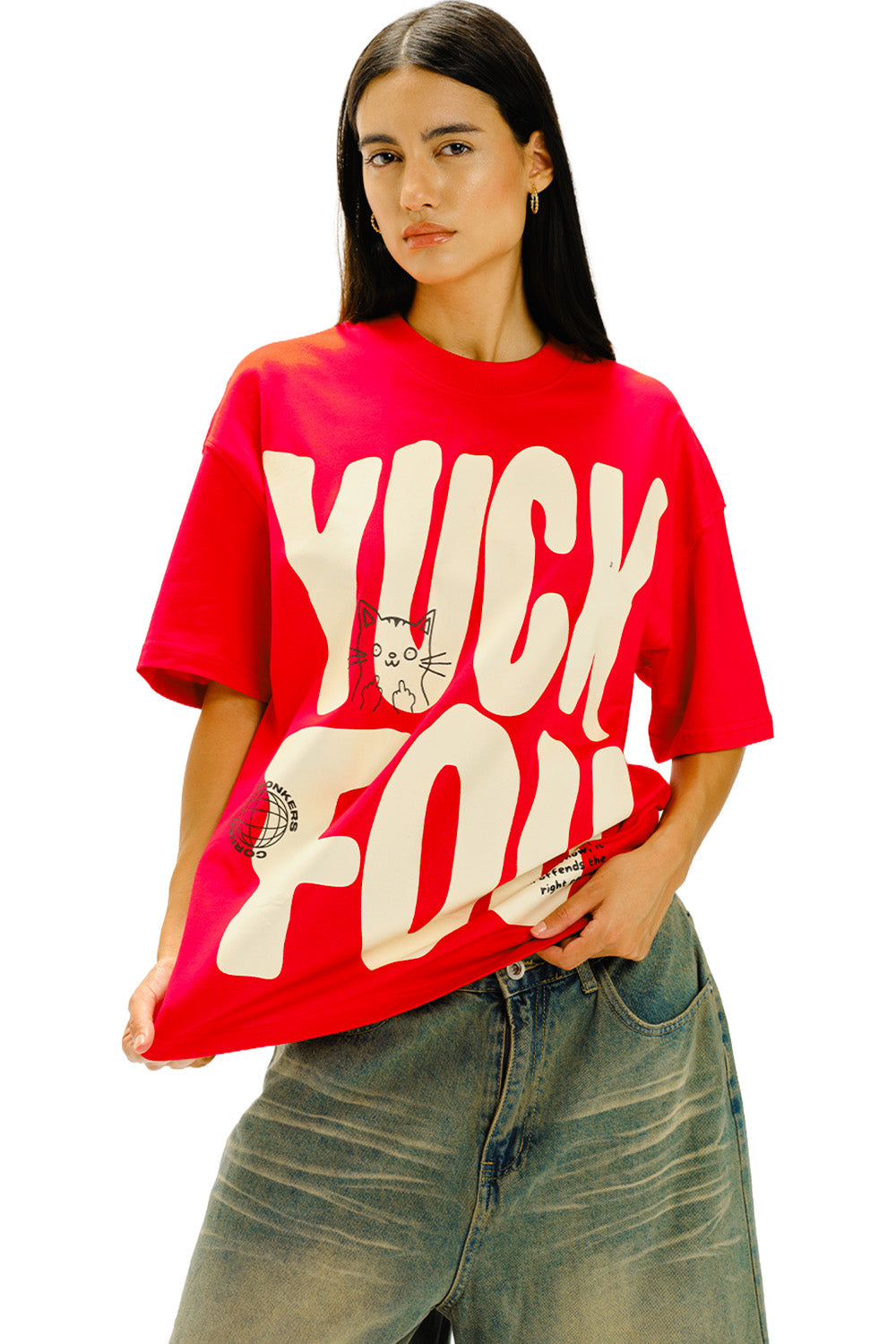 Yuck Fou Red Oversized T-shirt