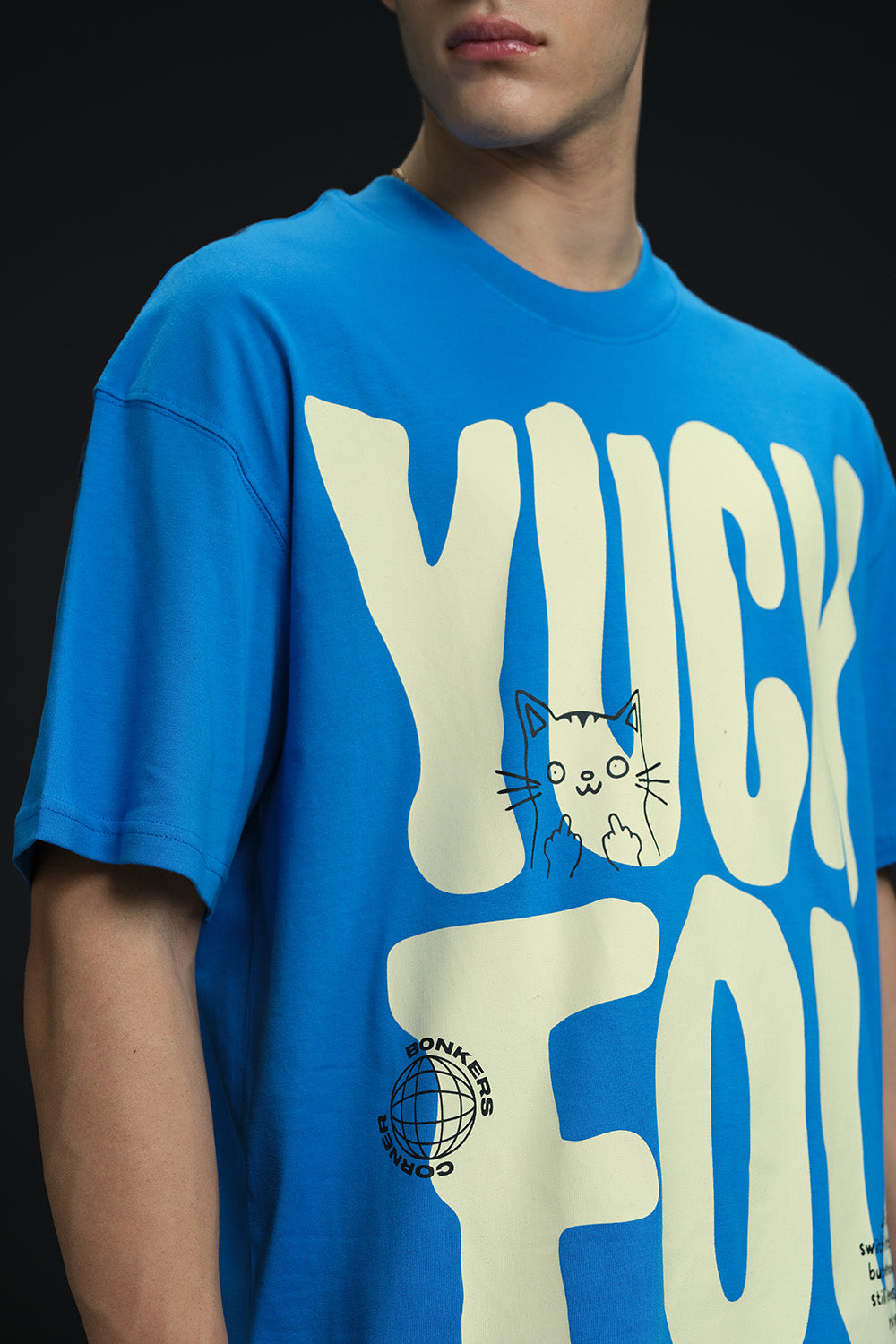 Yuck Fou Blue Oversized T-shirt