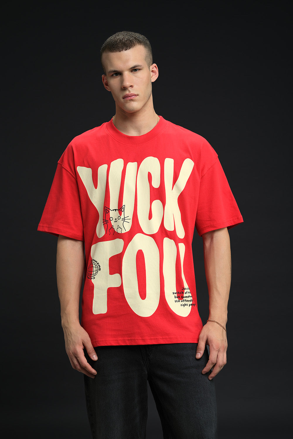 Yuck Fou Red Oversized T-shirt