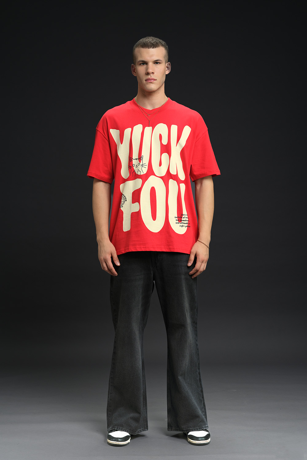 Yuck Fou Red Oversized T-shirt