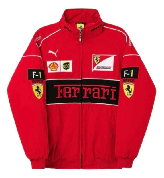 Red Ferrari F1 Racing Jacket – Unisex Streetwear Edition - Prime Fitz
