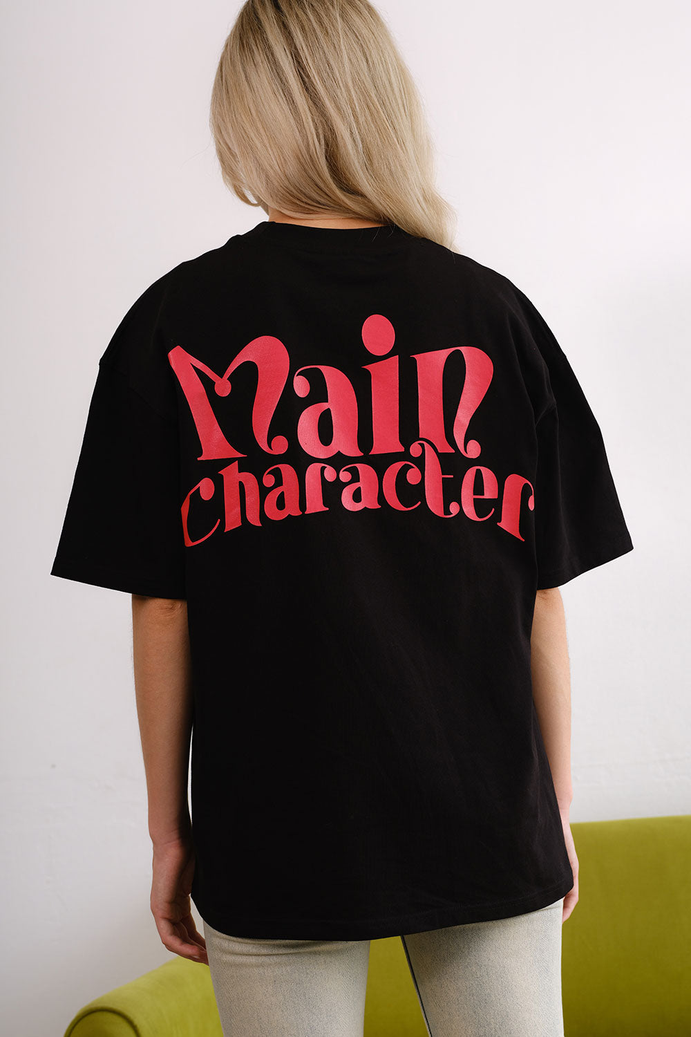 Black Main Character Oversized T-Shirt