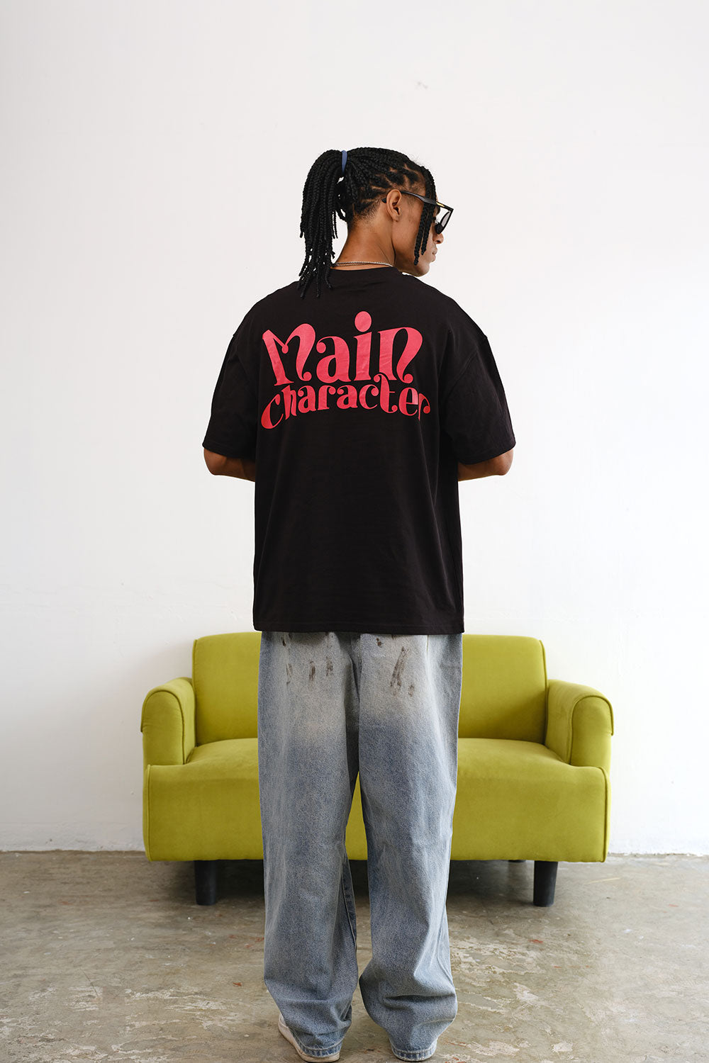 Black Main Character Oversized T-Shirt