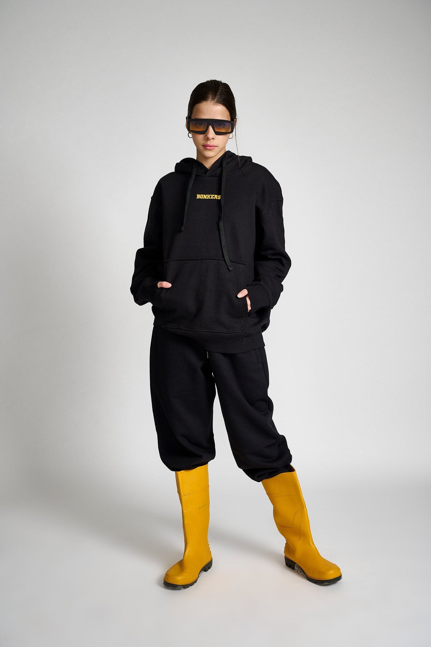 Black Signature Oversized Heavyweight Hoodie (Fleece) - Prime Fitz