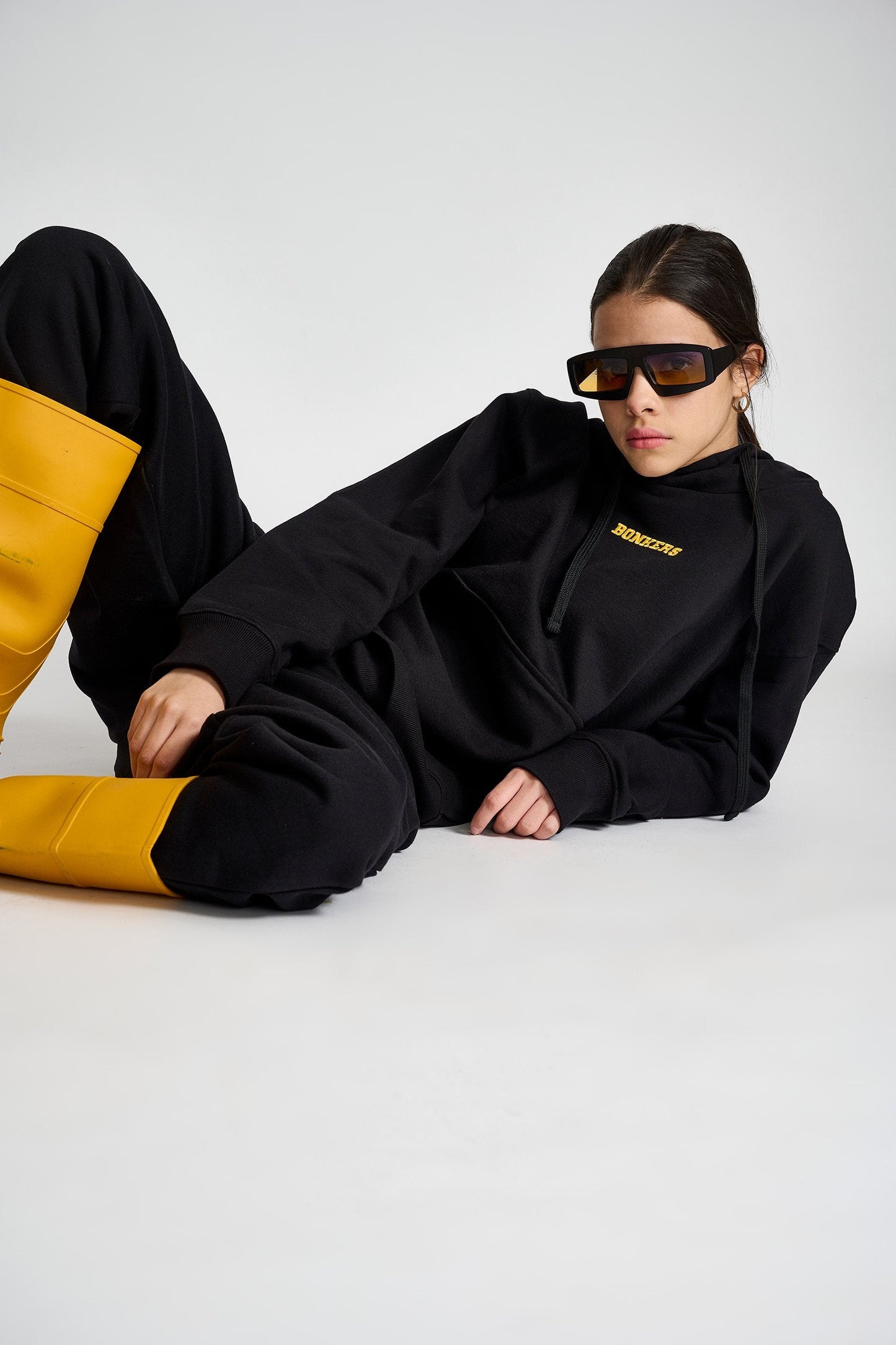 Black Signature Oversized Heavyweight Hoodie (Fleece) - Prime Fitz