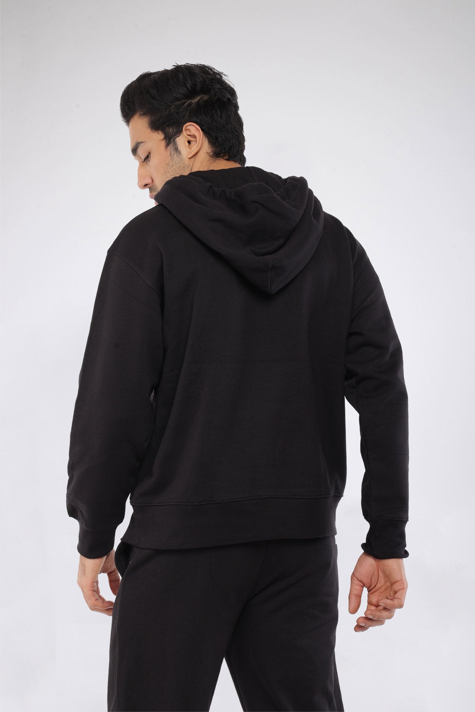 Black Signature Oversized Heavyweight Hoodie (Fleece) - Prime Fitz